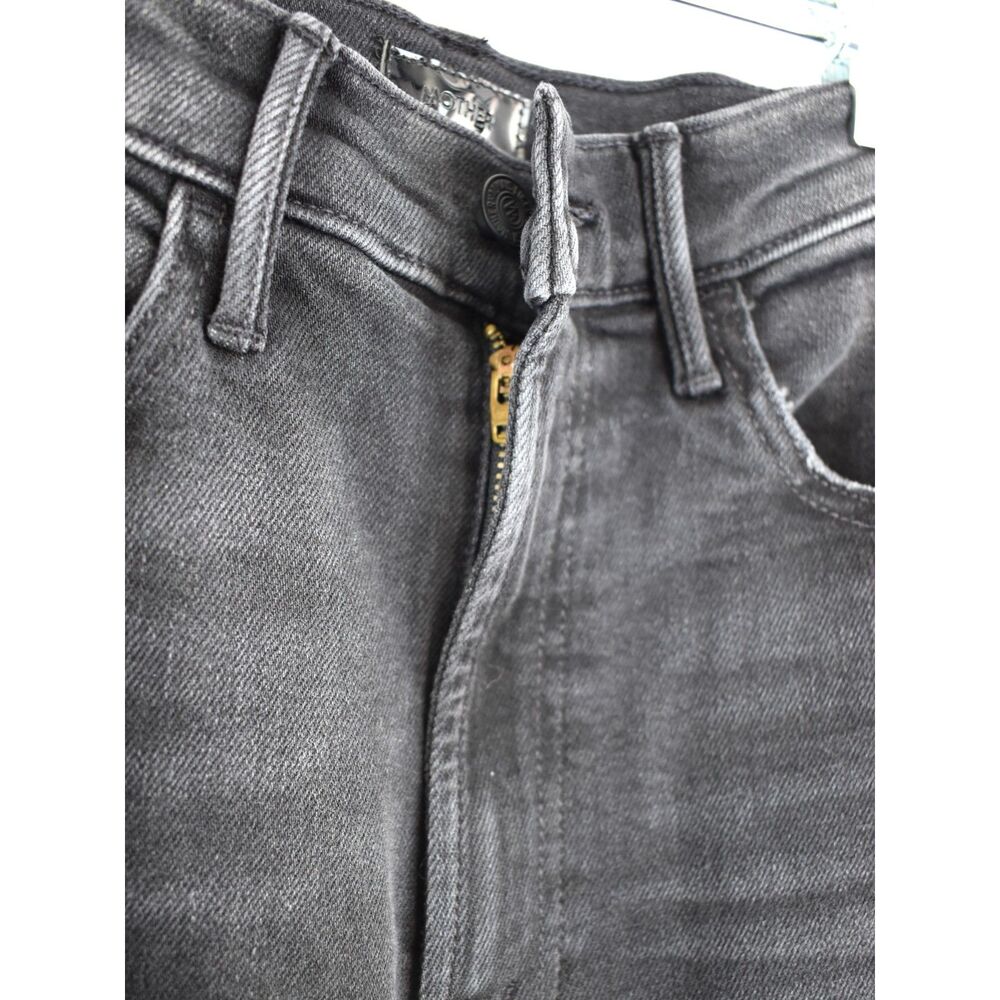 Mother NWT The Hustler Roller Sneak Jeans Wide Leg Not Today Satan Black Size 26 - Picture 7 of 15
